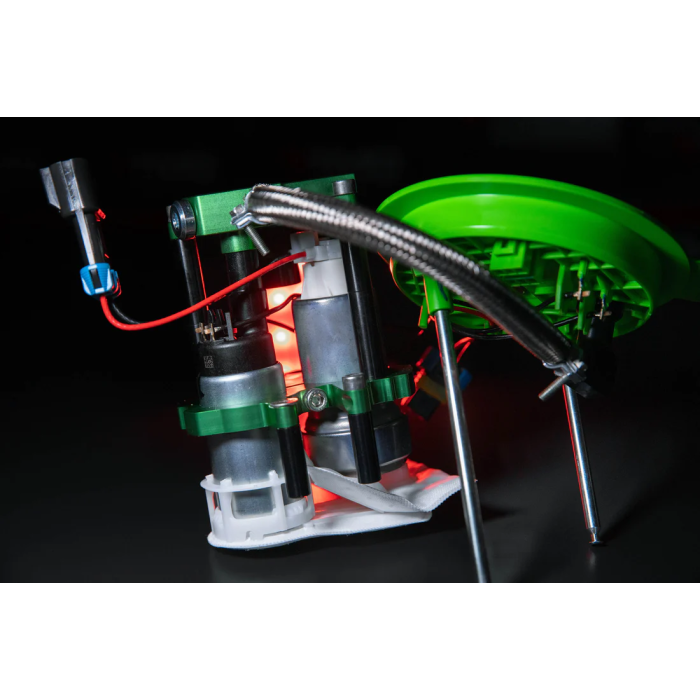 Bomba de combustible de baja presión (HPFP) mejorada RTMG Performance FWD para motores 1.8 y 2.0 TSI EA888 Gen 3 de 950 HP con bomba Walbro 525 de serie, filtro AN6 y tapa de la HPFP.