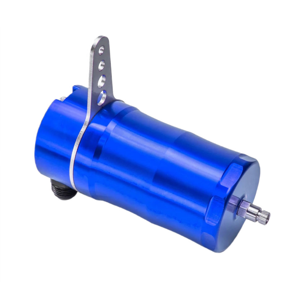 RTMG Performance Oil Catch Can universal grande 17 mm - 0,66in azul