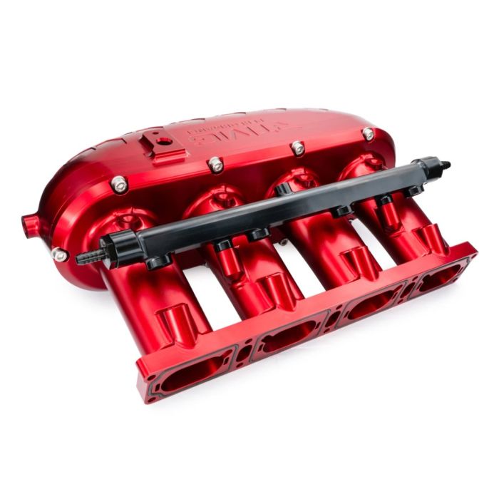 RTMG Performance V2 Billet Aluminum Intake Manifold with Fuel Rail, without IE/OEM Throttle Body Delete Kit, for 1.8 2.0 TSI TFSI EA888 Gen 3 Red