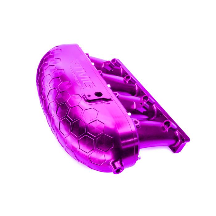 Colector de admisión de aluminio mecanizado RTMG Performance V2 con kit de eliminación para 2.0 TSI TFSI EA888 Gen 4 (morado)
