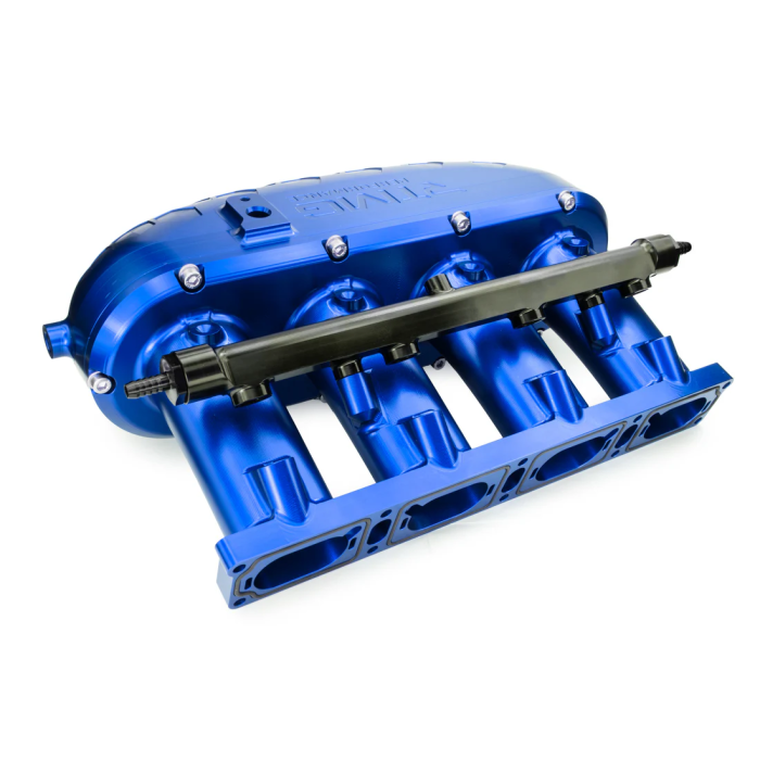 RTMG Performance Billet Aluminum Intake Manifold V2 with Delete and Fuel Rail Kit for 2.0 TSI TFSI EA888 Gen 4 Blue