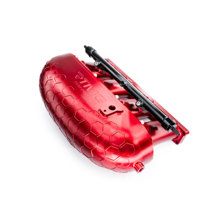 Colector de admisión de aluminio mecanizado RTMG Performance V2 con kit de eliminación para 2.0 TSI TFSI EA888 Gen 4 Rojo