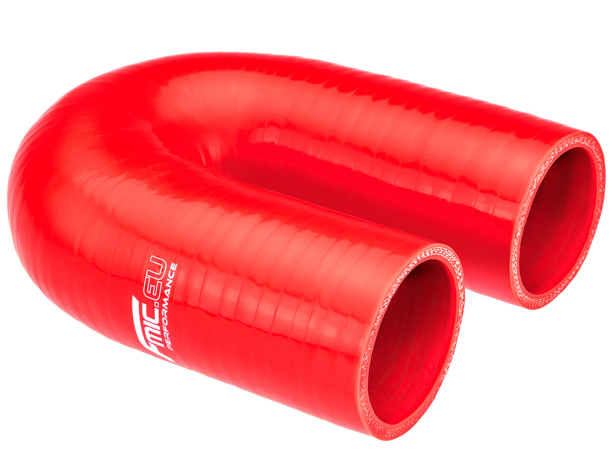 Codo de silicona 180° 70 mm rojo