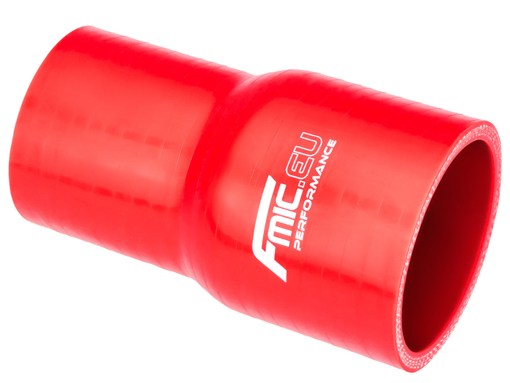 Reductor recto de silicona 76/80 mm rojo