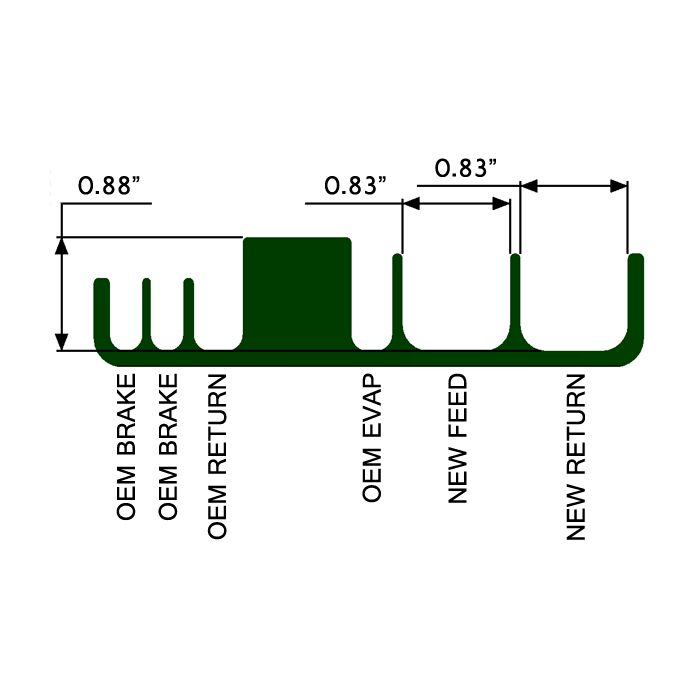 Fuel Brake Line Mounting Kit for Toyota MK4 Supra Radium Engineering