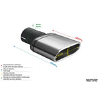 Oval universal exhaust muffler tip 167 × 60 mm length, 200 mm mounting diameter, 45 mm.