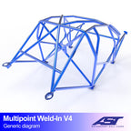 Arco de seguridad Scion FR-S (ZC6) Coupé 2 puertas Multipoint Weld In V4
