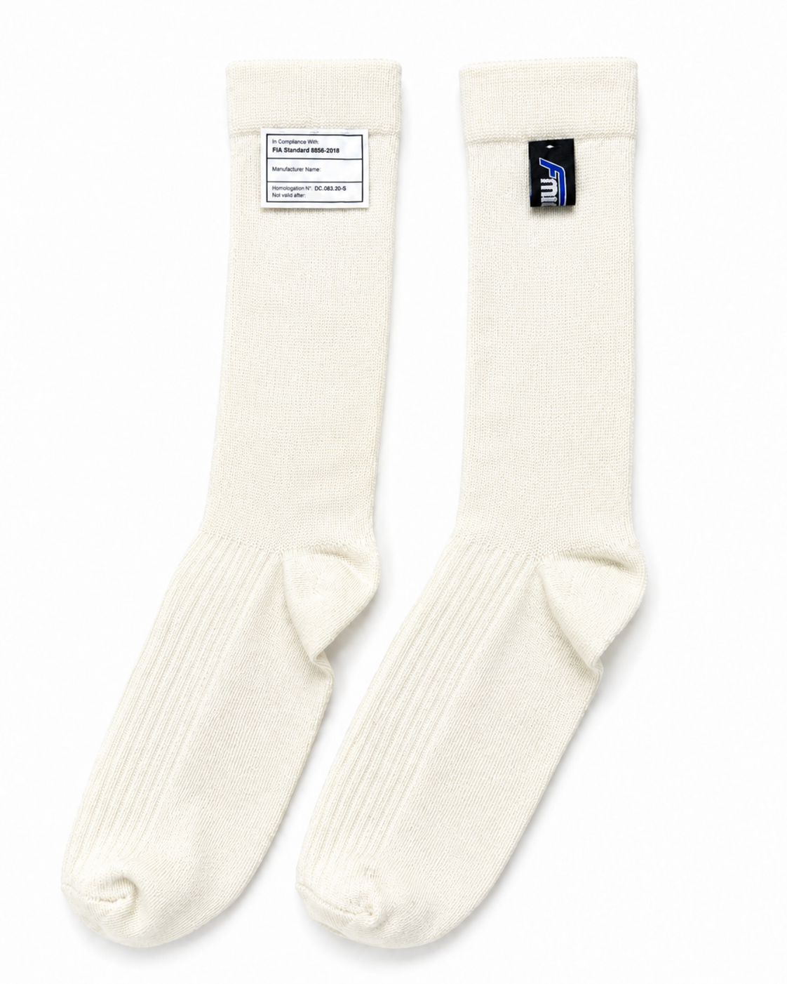 Calcetines ignífugos de competición FMIC.Pro blanco FIA 2036 8856-2018 talla S 37-39