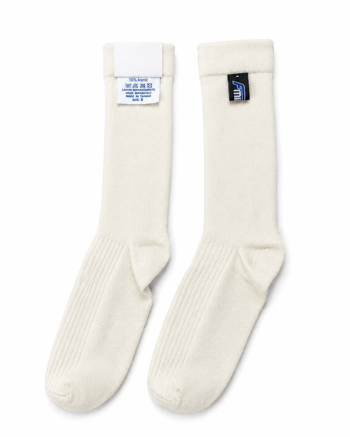 Calcetines ignífugos de competición FMIC.Pro blanco FIA 2036 8856-2018 talla XL 46-47