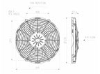 Ventilador de radiador axial impelente SPAL 12V VA10-AP10/C-61S 305 mm
