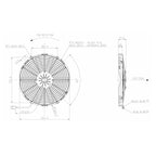 SPAL 12V VA13-AP9/C-35A 330 MM Radiator Axial Cooling Fan