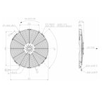 SPAL 12V VA18-AP10/C-41A 385 MM Radiator Axial Cooling Fan
