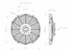 Ventilador de radiador axial impelente SPAL 12V VA09-AP50/C-54S 280 mm