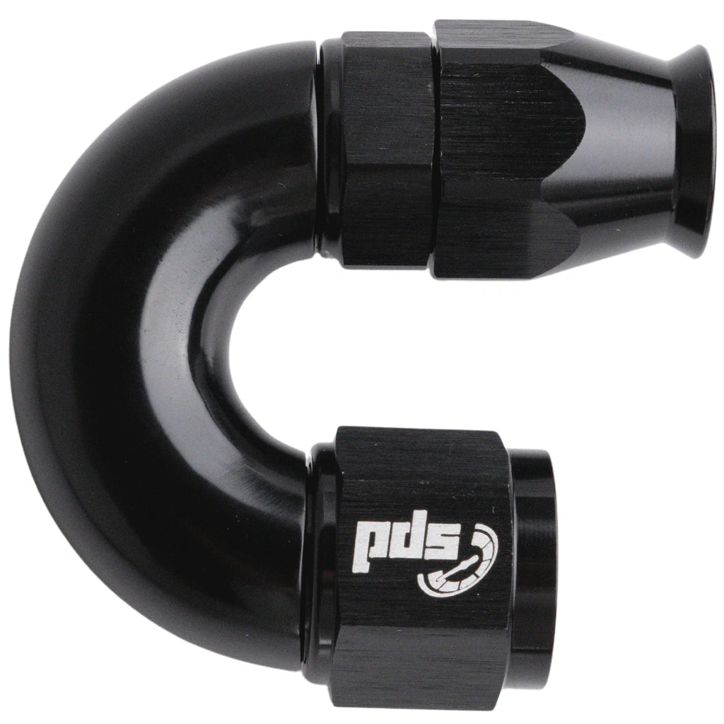 Extremo de manguera flujo total PTFE AN12 180°