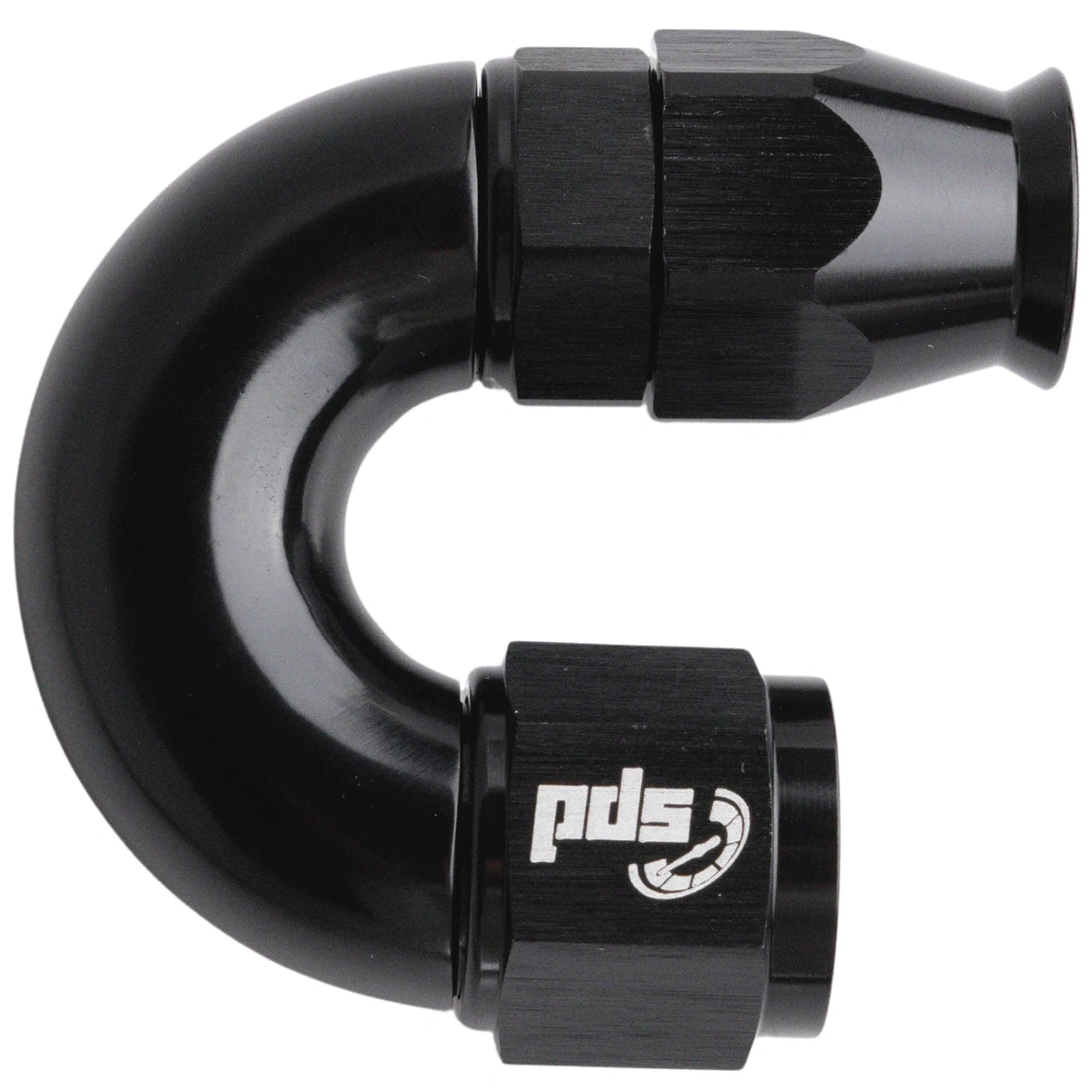 Extremo de manguera flujo total PTFE AN12 180°