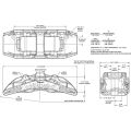 Pinza de freno Wilwood 120-16042 SX6R de montaje radial, derecha, 6 pistones