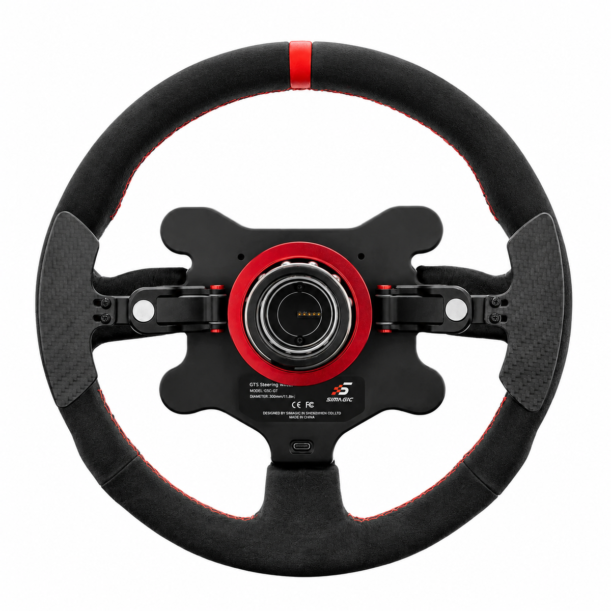 Volante SIMAGIC Suede GTS con levas de cambio para simulador Simracing