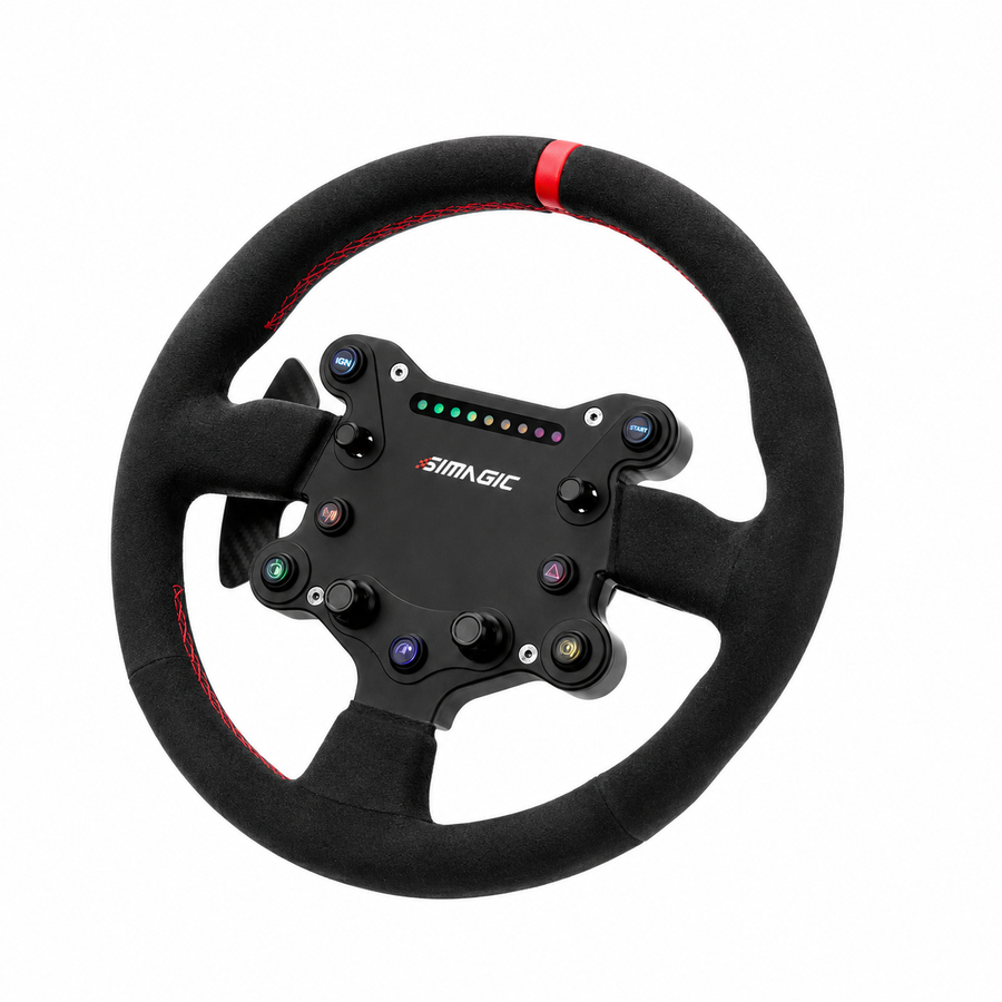 Volante SIMAGIC Suede GTS con levas de cambio para simulador Simracing