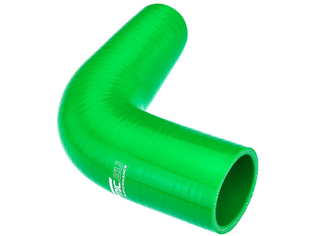 Codo de silicona 90° 89 mm verde