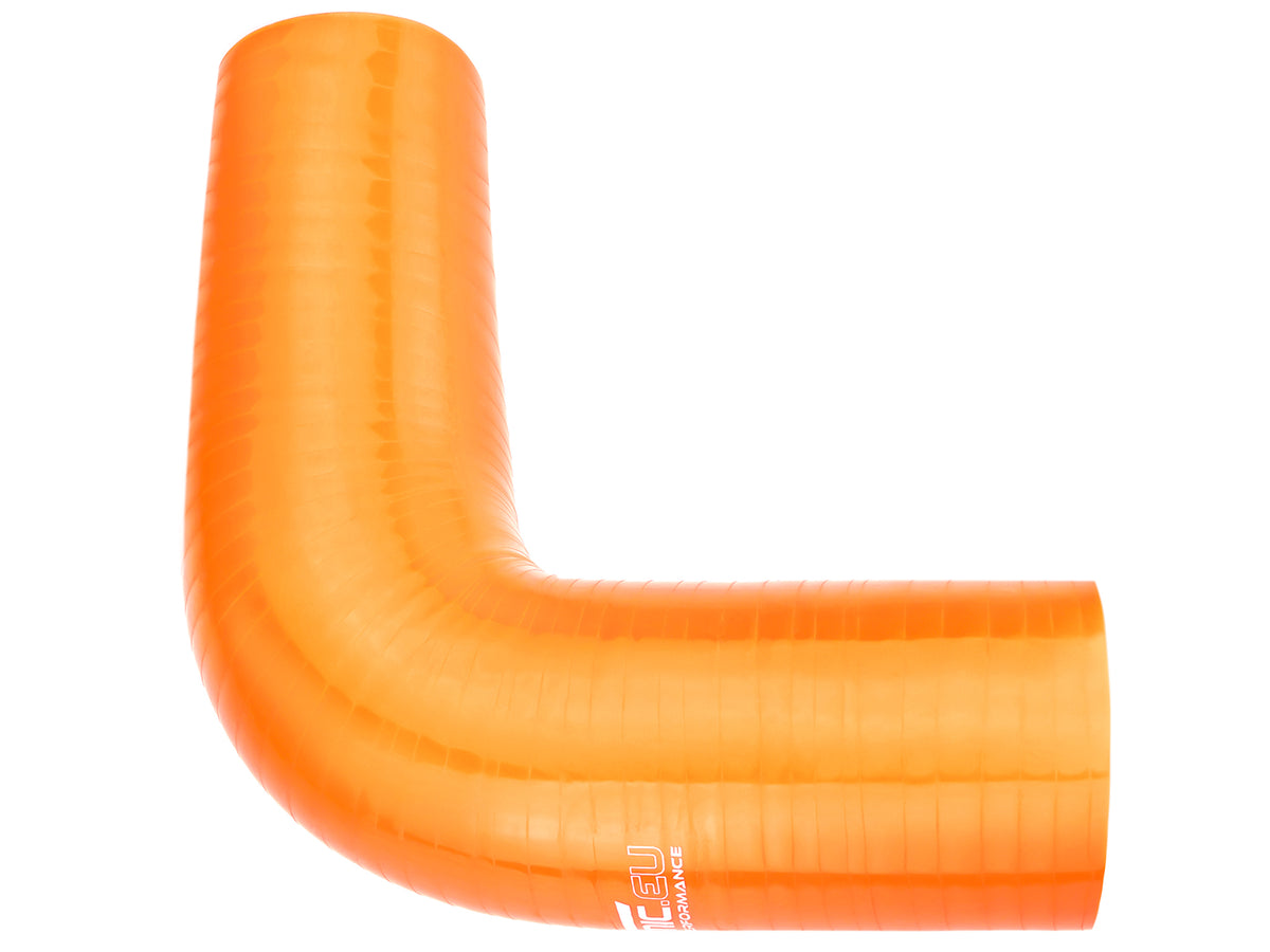 Codo de silicona 90° 70 mm naranja