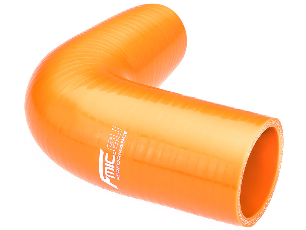 Codo de silicona 90' 32 mm naranja