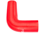 Codo de silicona 90' 38 mm rojo