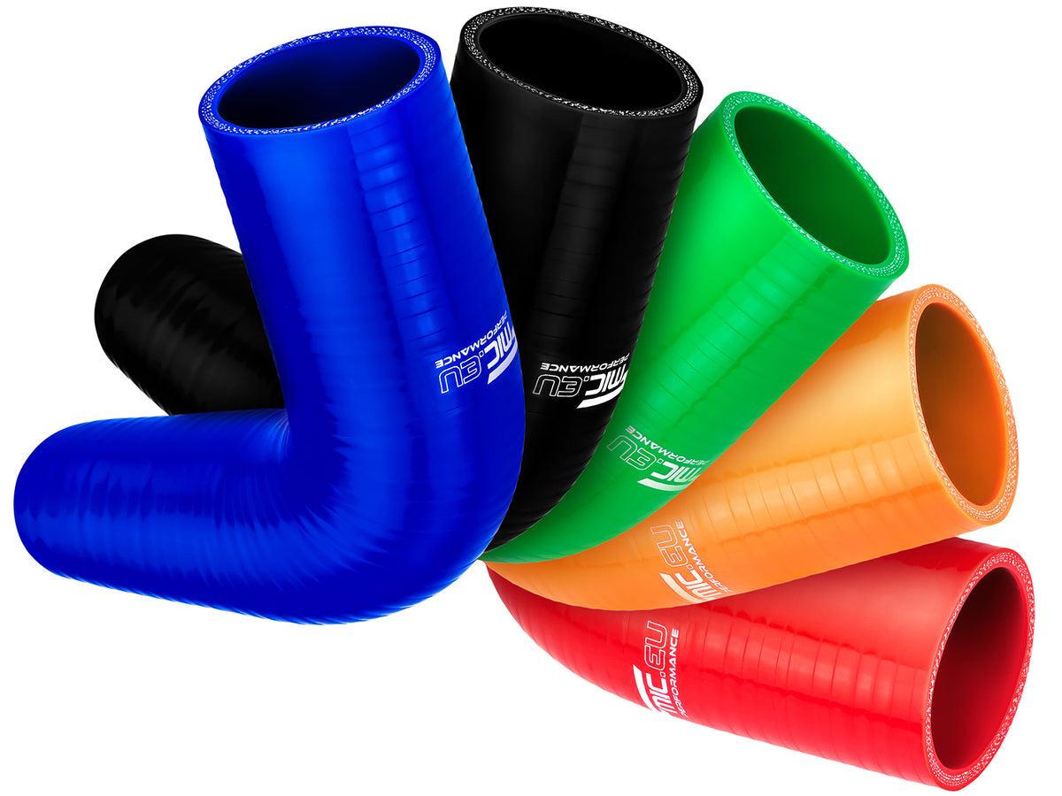 Codo de silicona 90° 68 mm verde