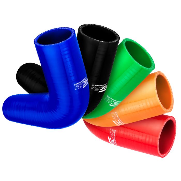 90° silicone elbow, 38 mm, red