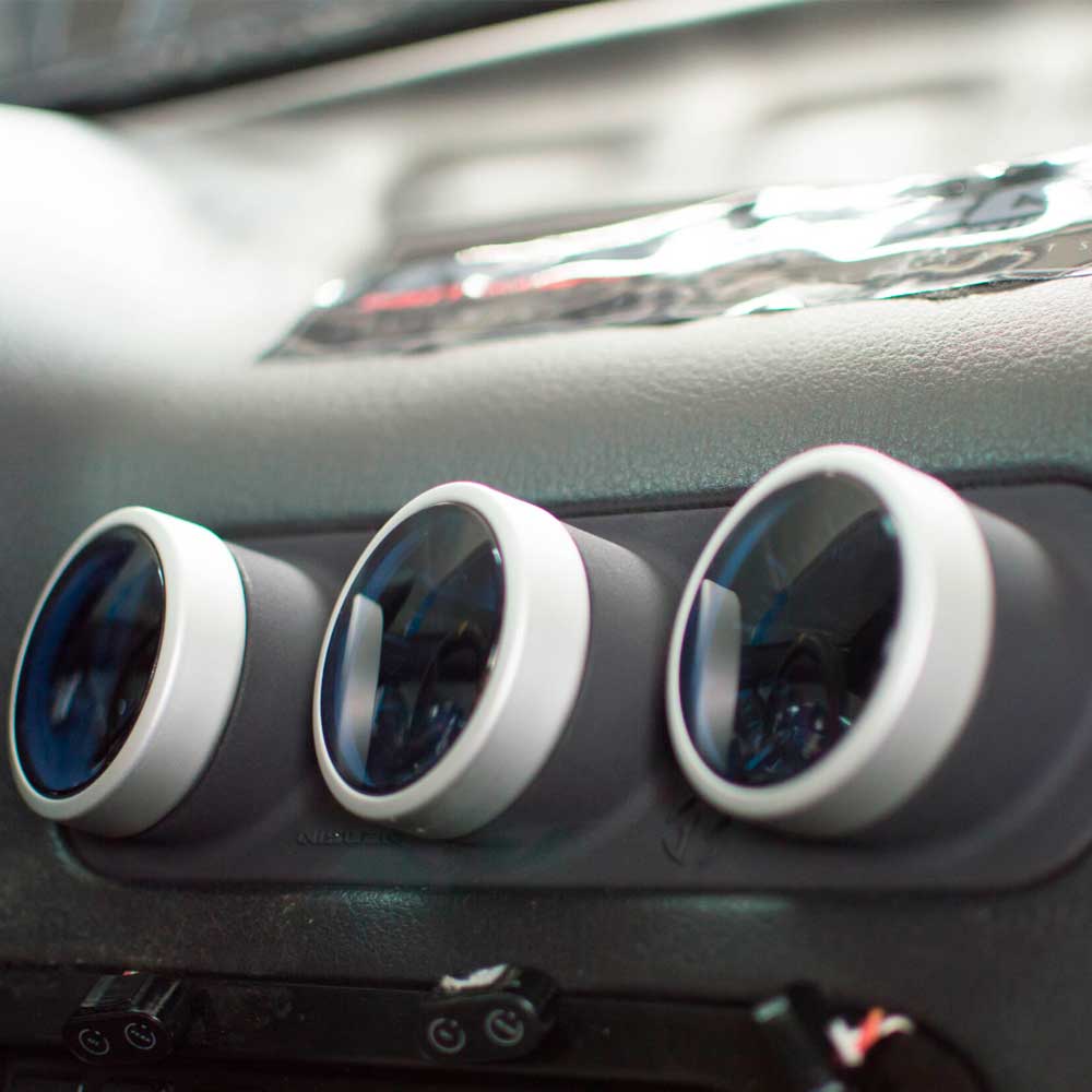 Nissan s13 gauge holder super angle – 3 gauges