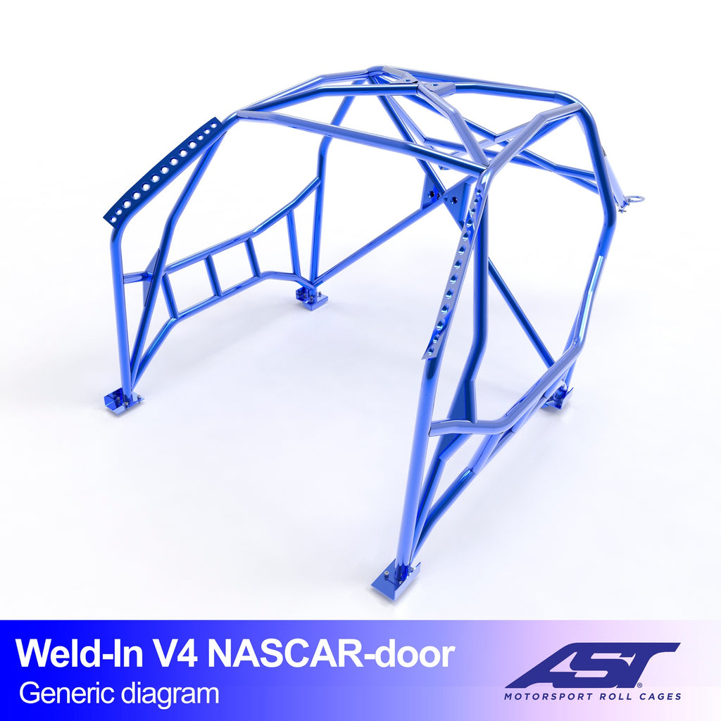 Arco de seguridad Toyota Supra (Mk3) Coupé 3 puertas Weld In V4 con puertas NASCAR para drift