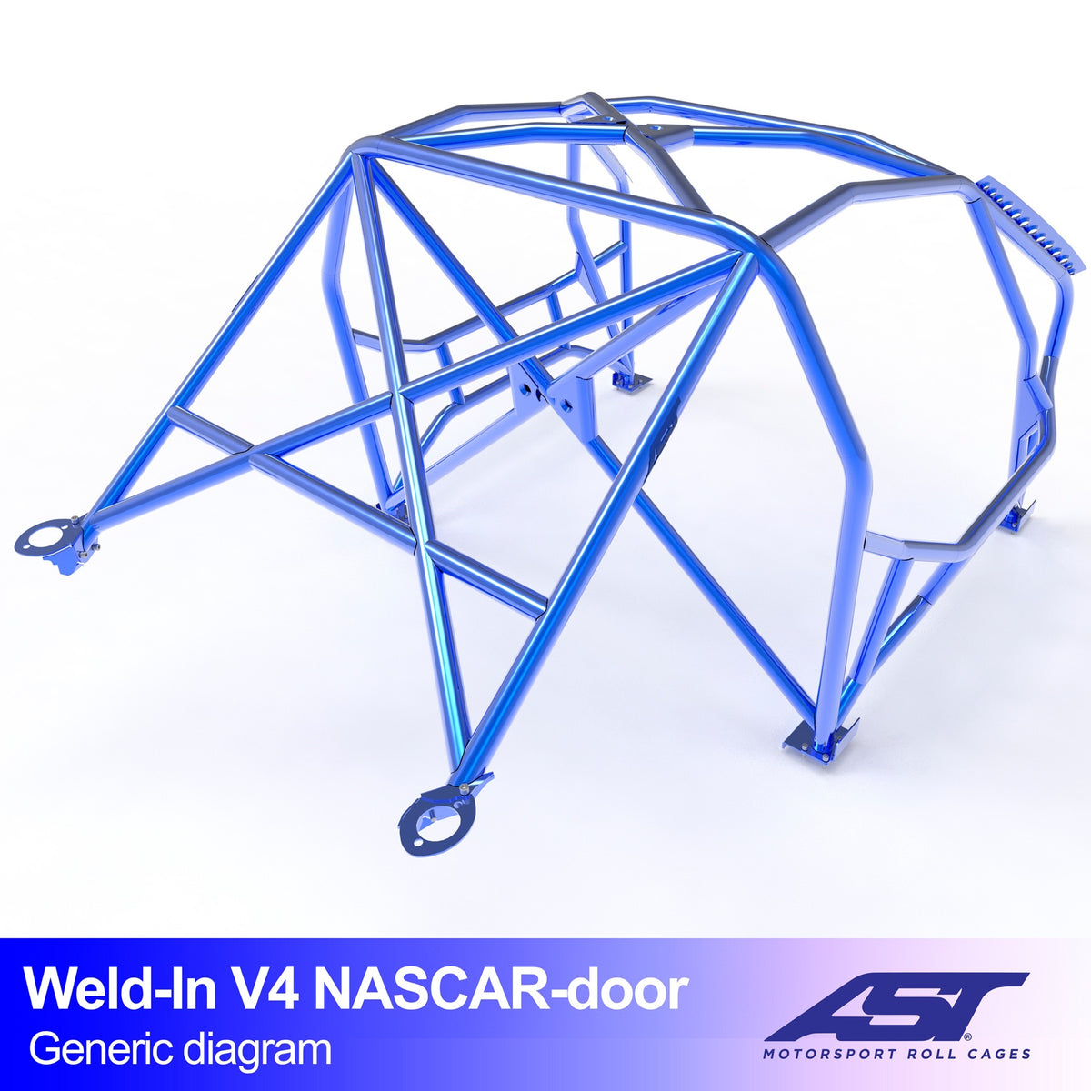 Arco de seguridad Toyota Supra (Mk3) Coupé 3 puertas Weld In V4 con puertas NASCAR para drift
