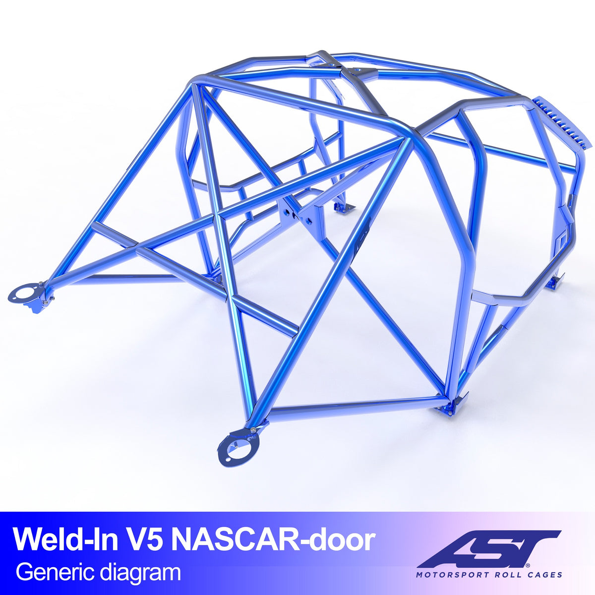 Arco de seguridad Toyota Supra (Mk3) Coupé 3 puertas Weld In V5 con puertas NASCAR para drift