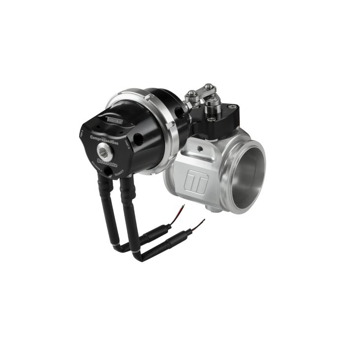 BoostGate50 7PSI Compressed Gas Dump Valve Black with Integrated Solenoids Turbosmart TS-0265-1252