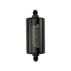 Filtro de combustible en línea Turbosmart 6AN de 10 µm, color negro.