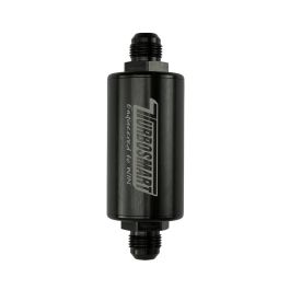 Filtro de combustible en línea Turbosmart 10AN de 10 µm, color negro.