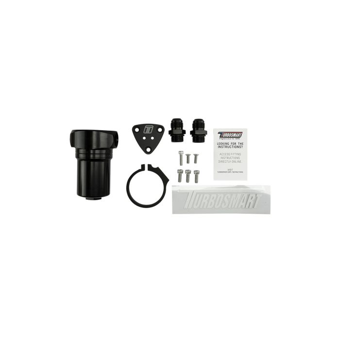 Filtro de combustible Turbosmart 10AN de 10 µm, color negro.