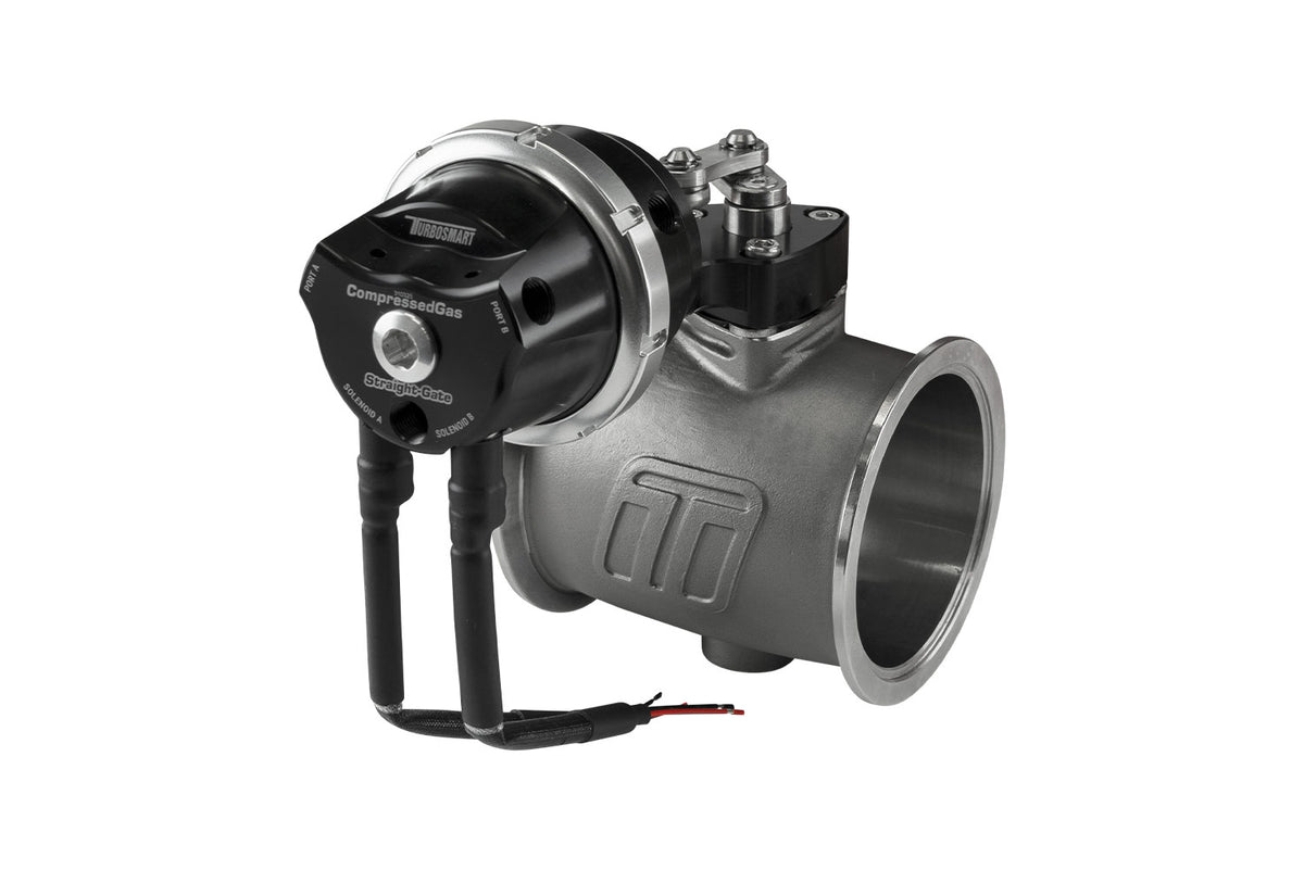 Compressed Gas StraightGate76 con solenoides integrados 7PSI negro Turbosmart TS-0567-1252