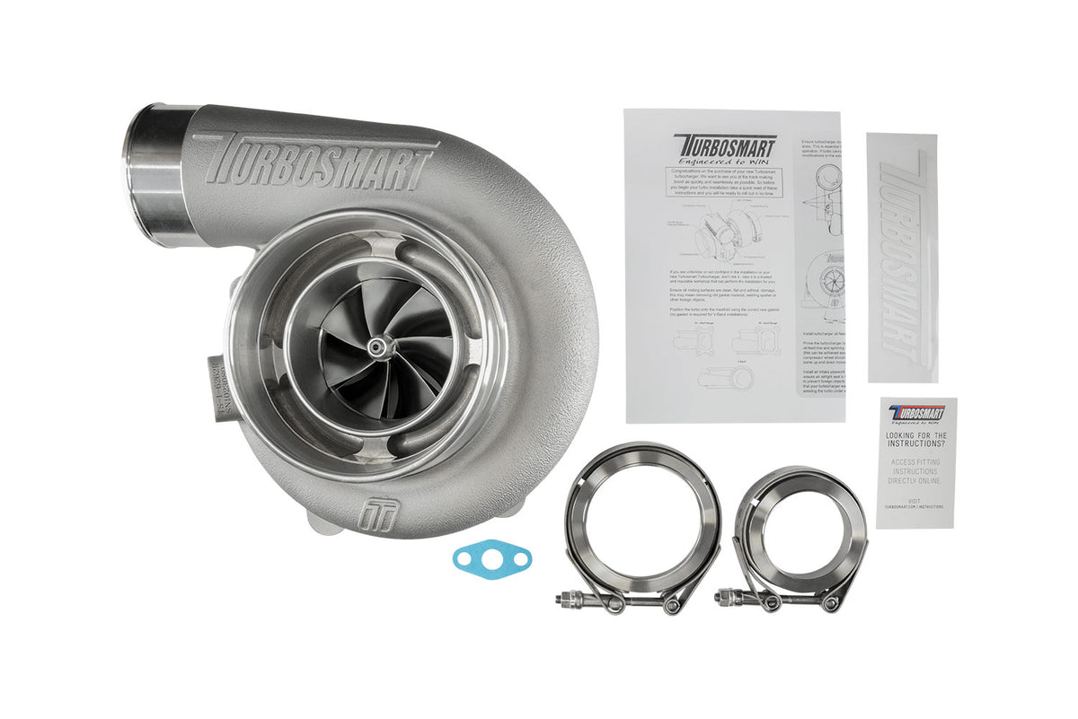 Turbo de alto rendimiento TS-1 Turbosmart 6262 V-Band 0.82AR con wastegate externa y rotación invertida
