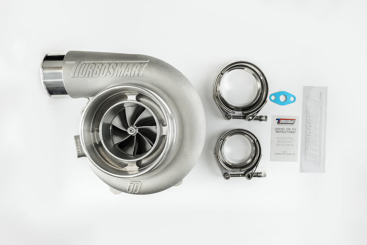Turbo de alto rendimiento TS-1 Turbosmart 6466 V-Band 0.82AR con wastegate externa y rotación invertida