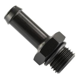 Conector recto de manguera de 10 mm (3/8") a -6 AN ORB macho, color negro, TS-OH-0610-BK