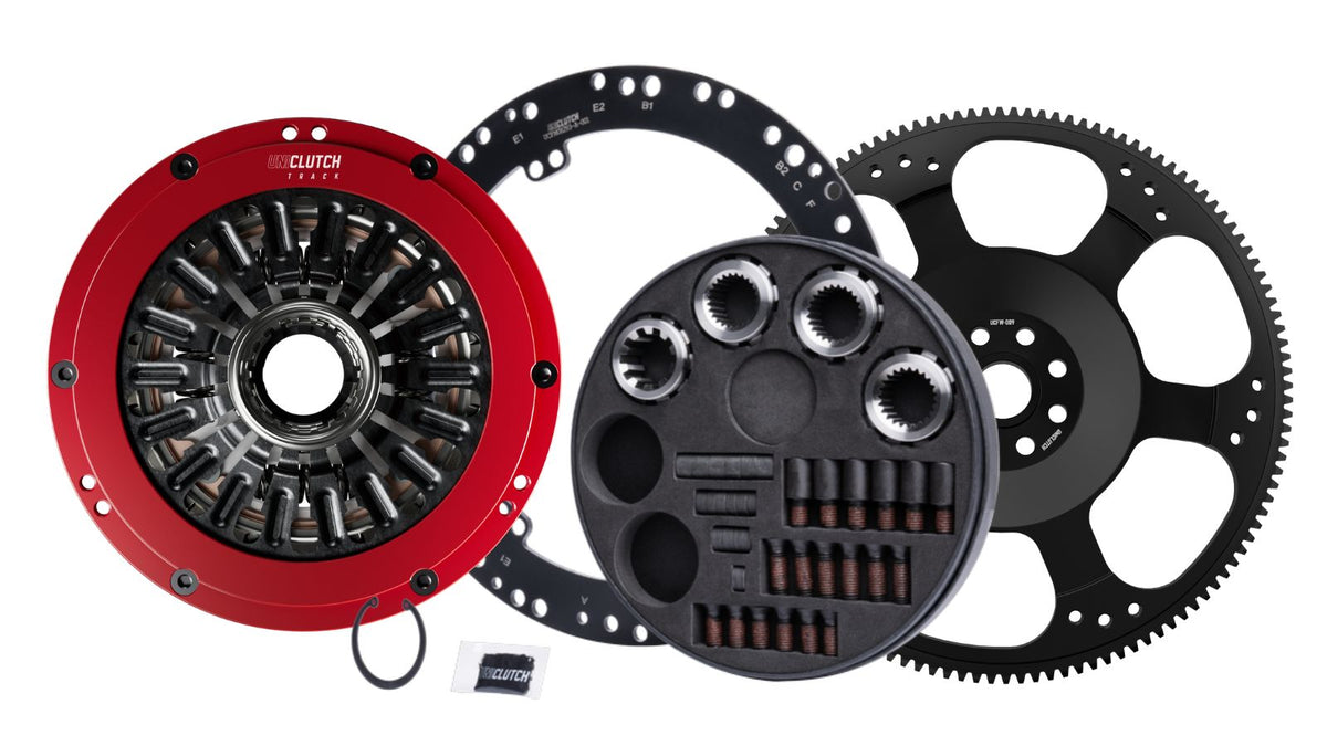 Embrague de doble disco UniClutch Track con volante motor para Subaru Impreza WRX GC8 LEGACY RS Forester serie EJ20 2.0 Turbo