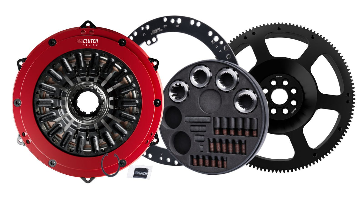 Embrague de doble disco UniClutch Track con volante motor para Nissan 350Z 370Z Fairlady Z Skyline 350GT V35 370GT V36 Infiniti G35 G37 VQ35DE, VQ37VHR