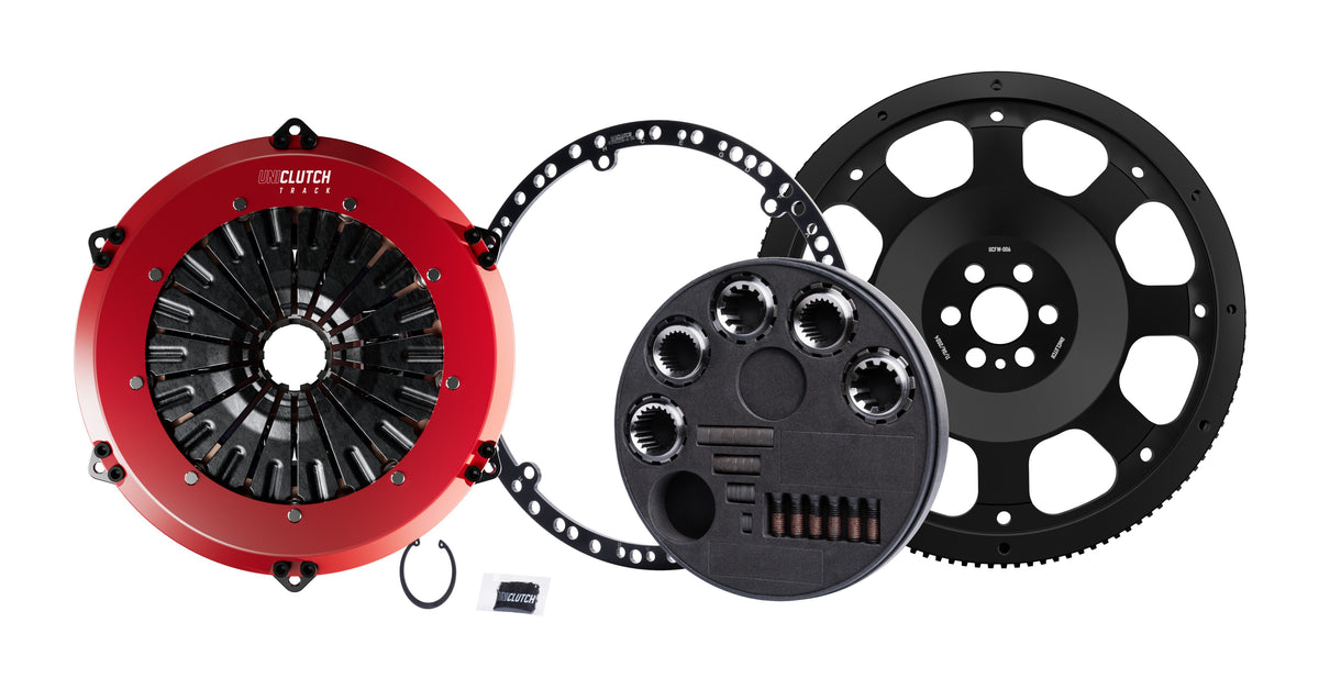 Embrague bidisco UniClutch Track con volante motor para Nissan Skyline R32 GTR tardío, R33 GTR, R34 GTT (tipo pull)