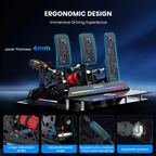 Pedalbox Pro X Ultra Sim Pedal RGB SIMSONN Simulador Simracing