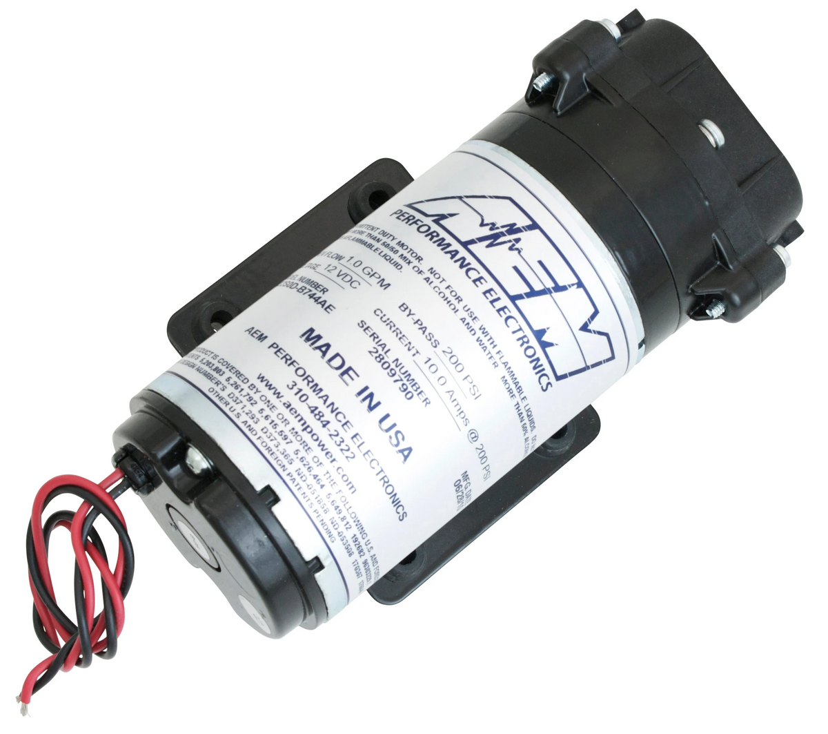 Bomba AEM de agua / metanol para manguera Push-Lock de 1/4" AEM-30-3015