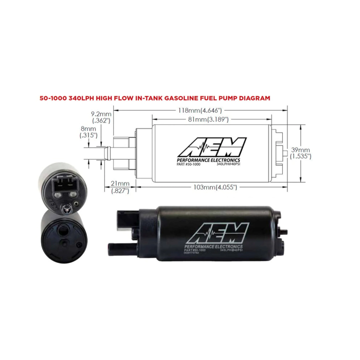 Bomba de combustible de alto caudal de 340 l/h para montaje en tanque AEM 50-1000