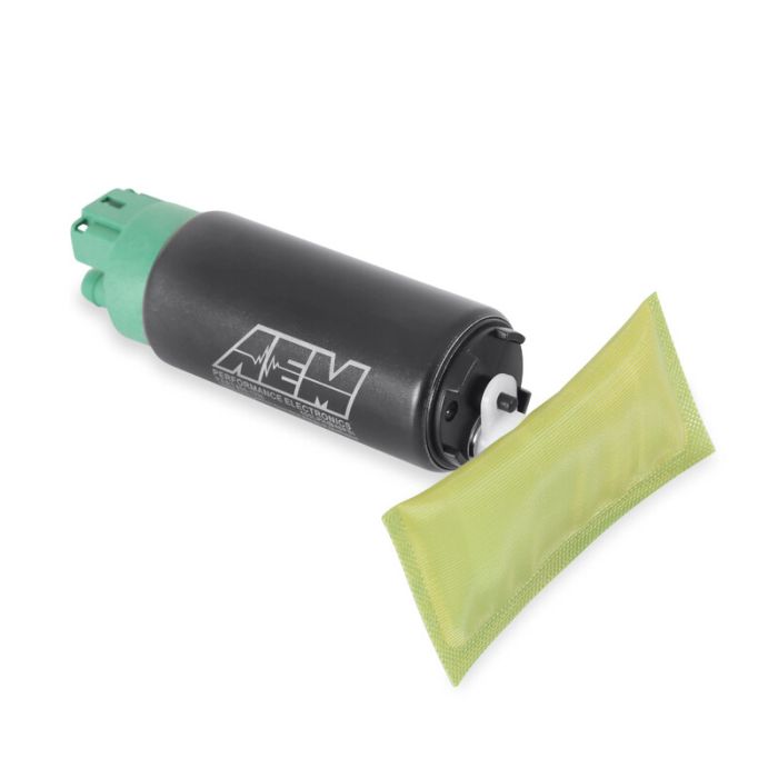 Bomba de combustible compacta universal AEM 50-1230 de 400 l/h con conexión de un solo conector para E85