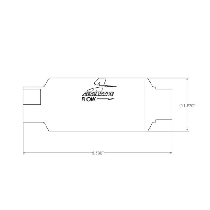 Aeromotive 40-Micron Black Fuel Filter with ORB-10 Ports and Stainless Steel Mesh Element