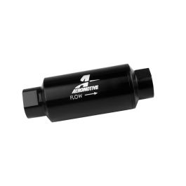 Filtro de combustible negro de 40 micras con puertos ORB-10 y elemento de malla de acero inoxidable Aeromotive