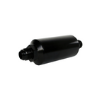 Filtro de combustible negro Aeromotive 12387 de 10 micras con puertos AN-10 macho y elemento de celulosa.